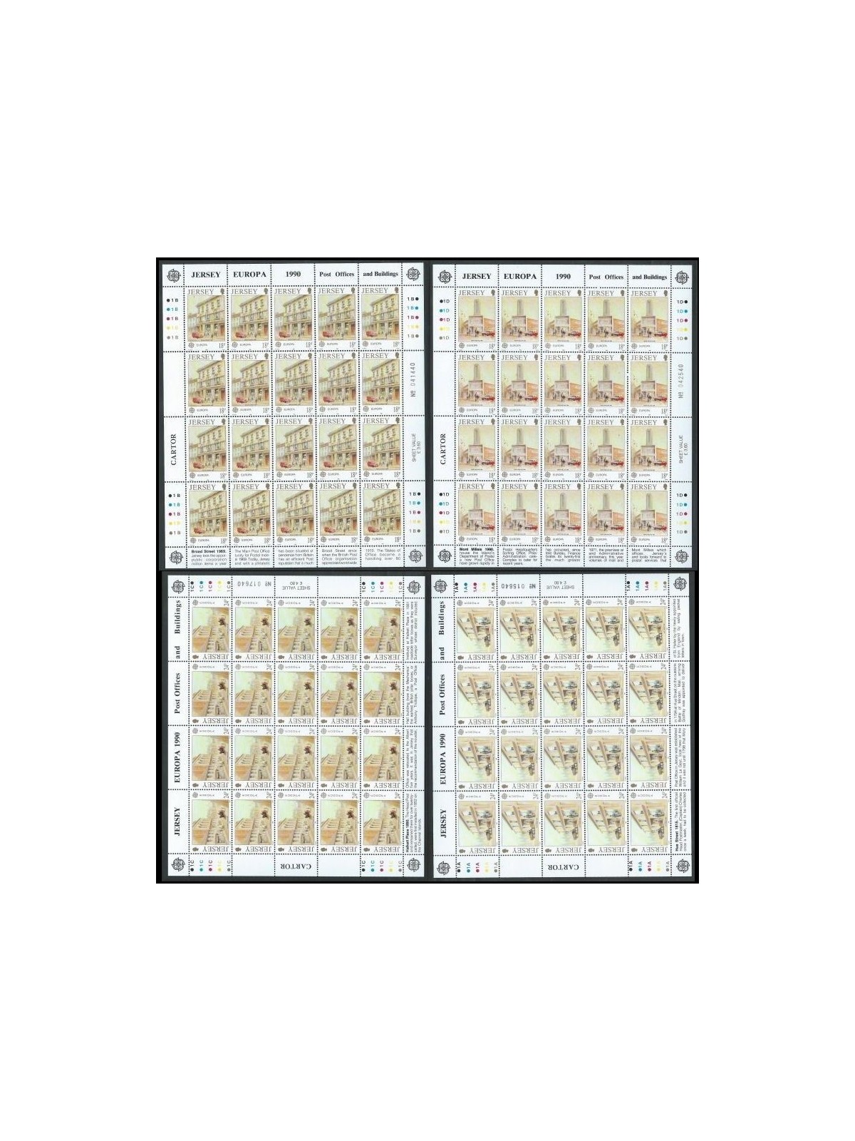 JERSEY 1990 Europe 4 m/s MNH**