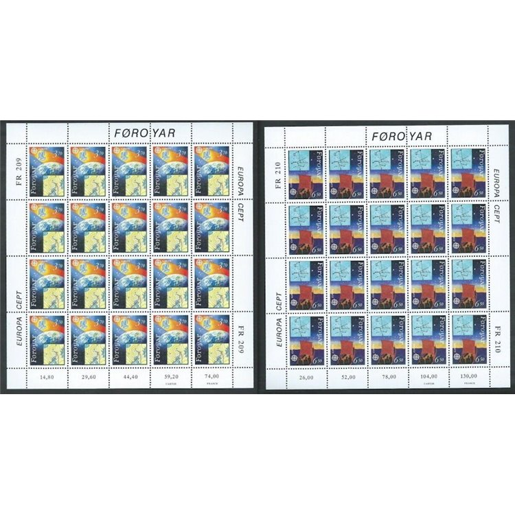 FAROERS 1991 Europe 2 m/s MNH**
