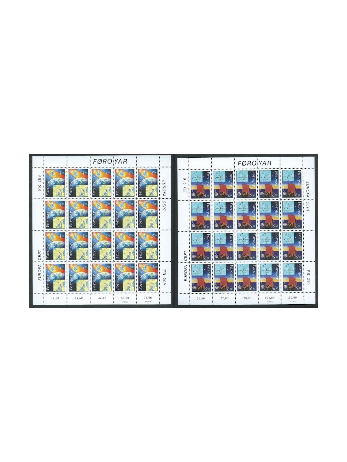 FAROERS 1991 Europe 2 m/s MNH**