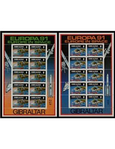 GIBILTERRA 1991 Europa 2 MF MNH**