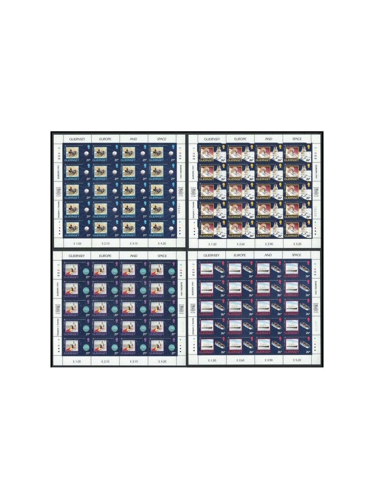 GUERNSEY 1991 Europa 4 MF MNH**