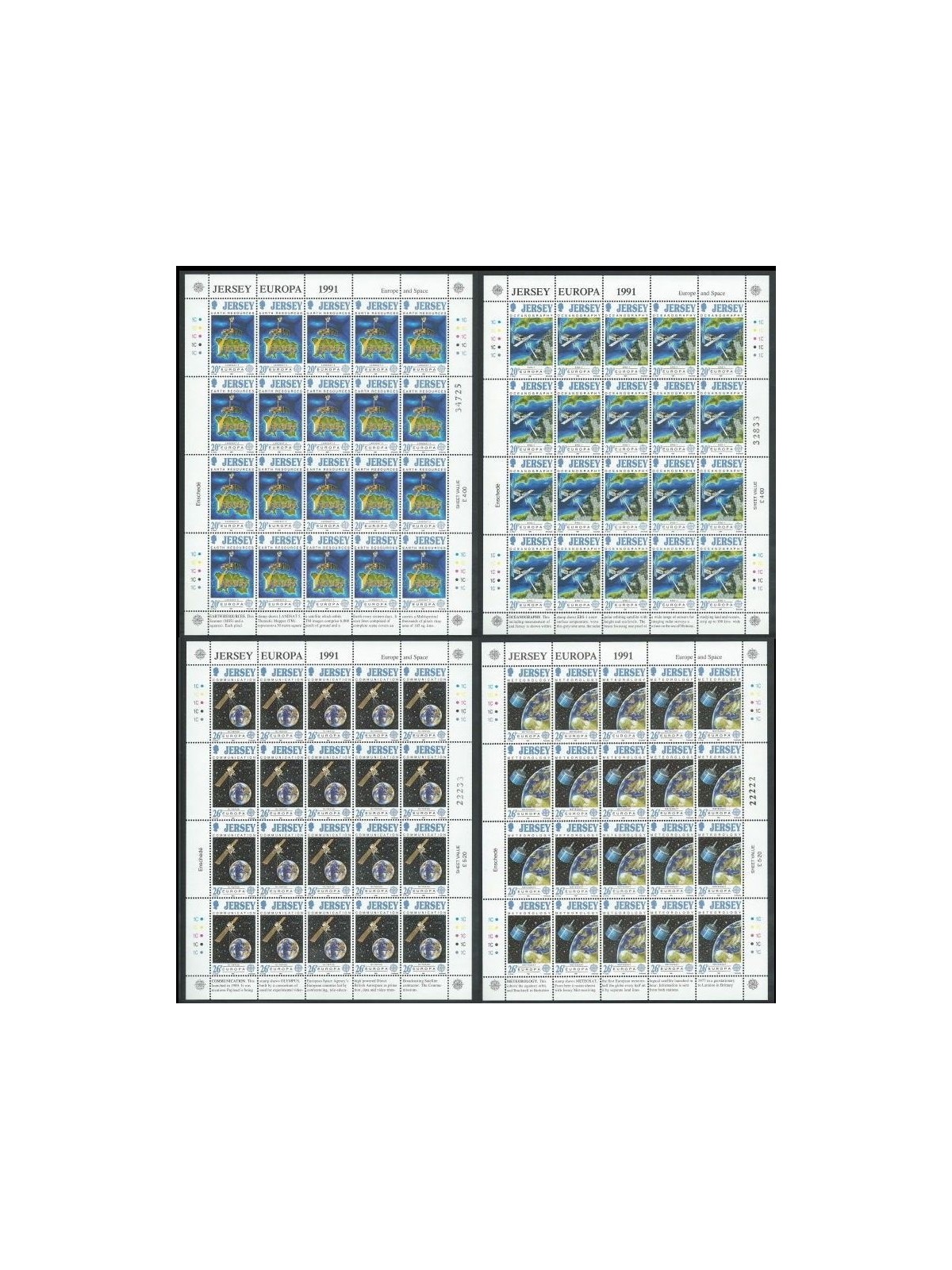 JERSEY 1991 Europa 4 MF MNH**