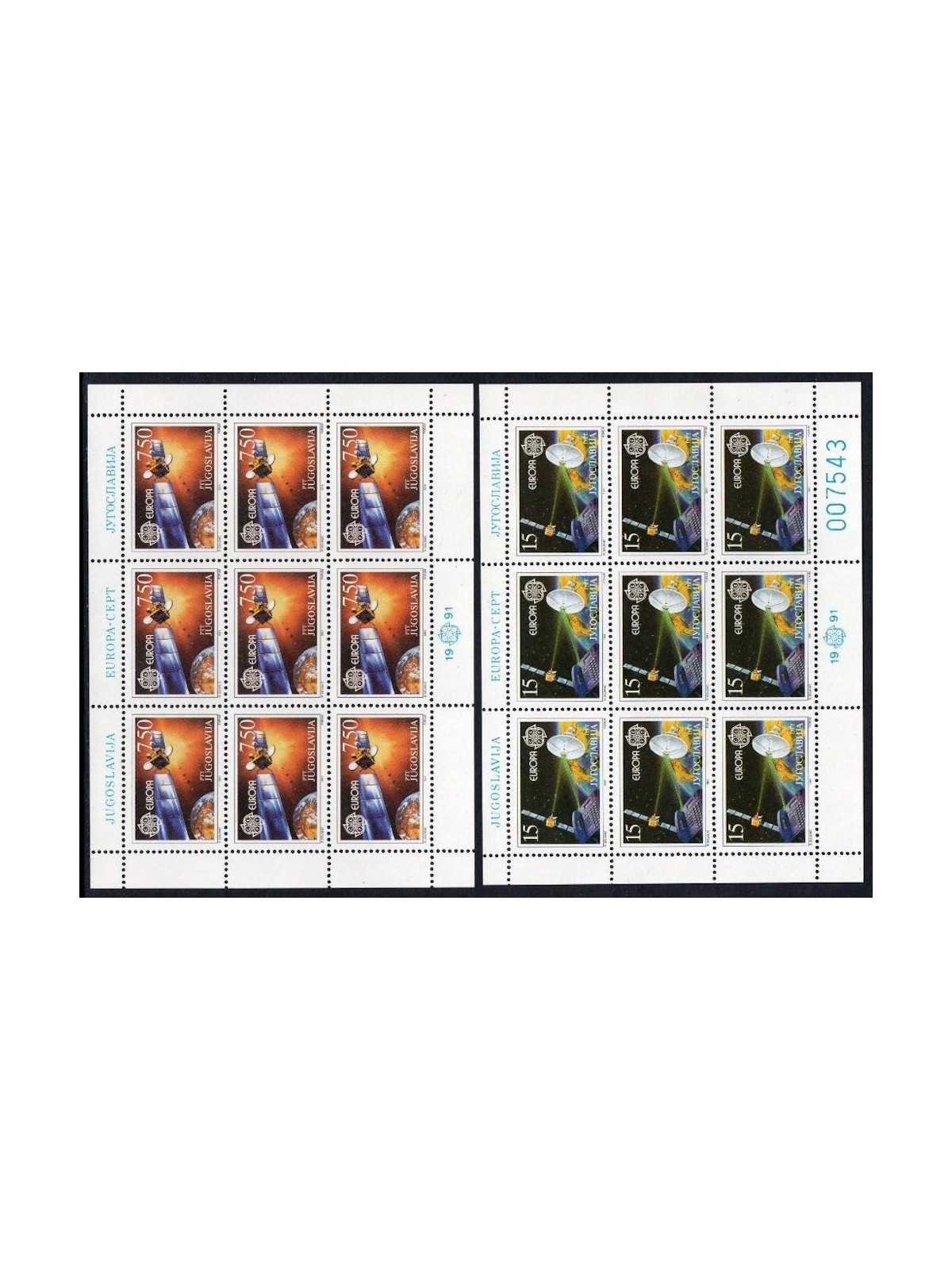 JUGOSLAVIA 1991 Europa 2 MF MNH**