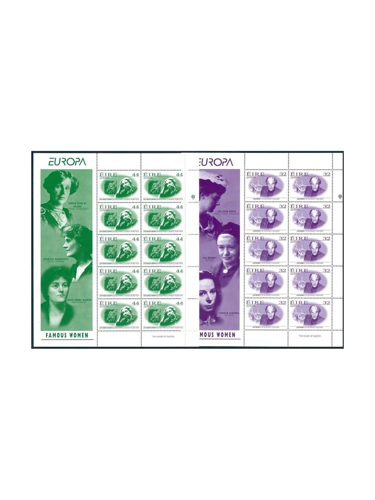 IRLANDA 1996 Europa 2 MF MNH**