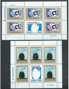 ALBANIA 1993 Europa 2 MF MNH**