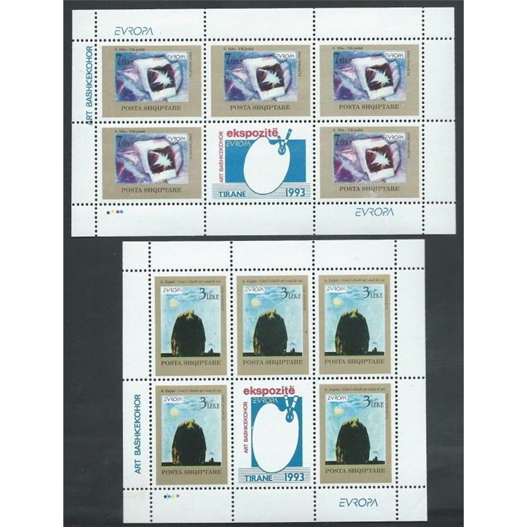 ALBANIA 1993 Europa 2 MF MNH**