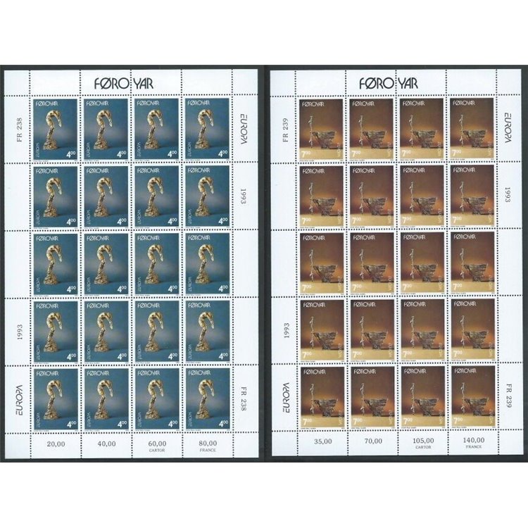 FAROERS 1993 Europe 2 m/s MNH**