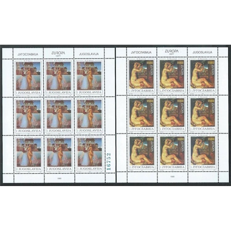JUGOSLAVIA 1993 Europa 2 MF MNH**