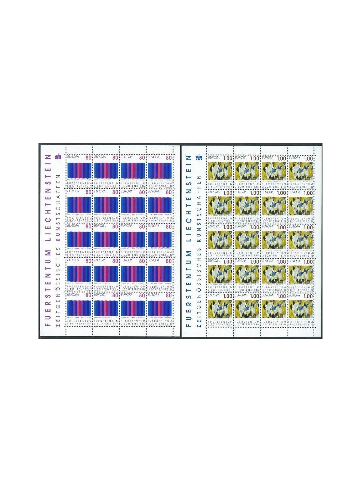 LIECHTENSTEIN 1993 Europa 2 MF MNH**