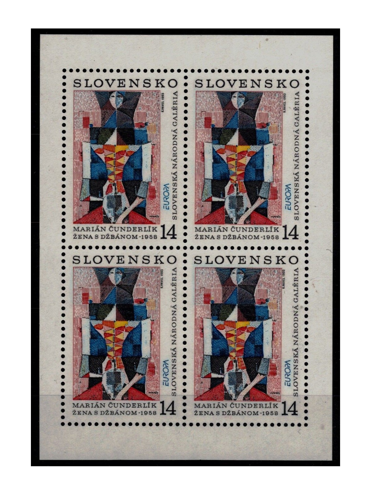 SLOVAKIA 1993 Europe m/s MNH**