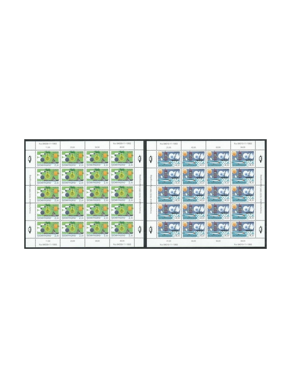 FINLAND 1994 Europe 2 m/s MNH**