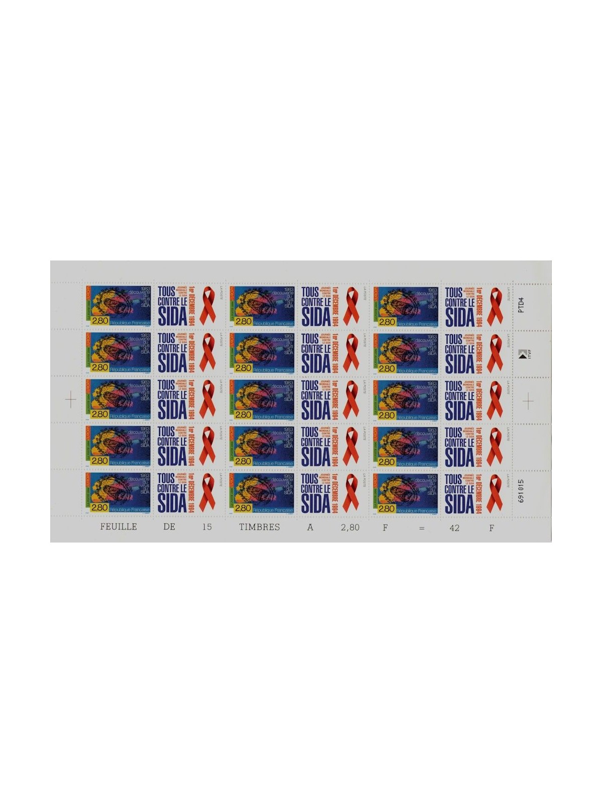 FRANCE 1994 Europe m/s MNH**