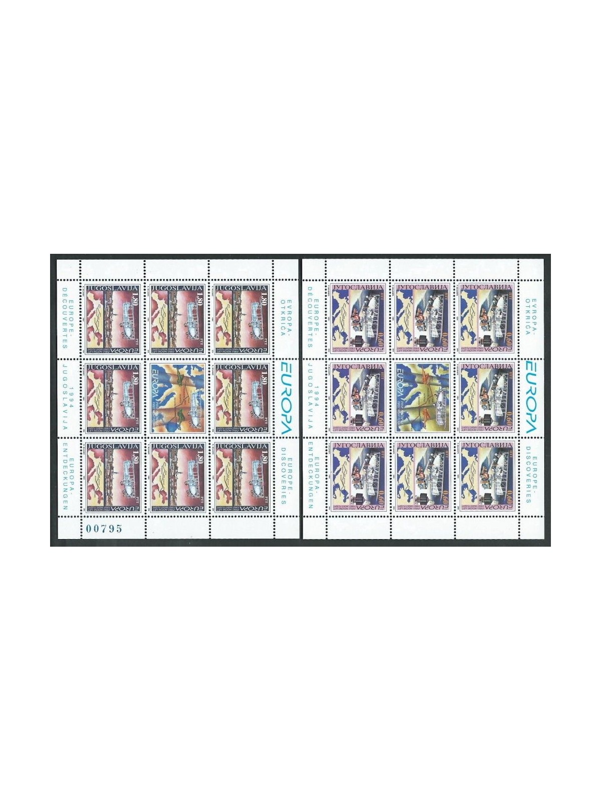 JUGOSLAVIA 1994 Europa 2 MF MNH**