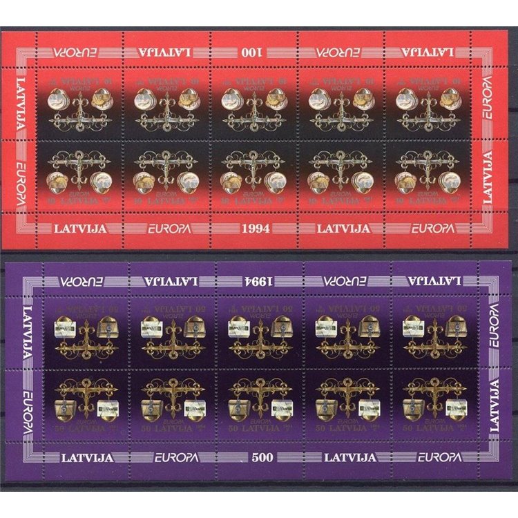 LETTONIA 1994 Europa 2 MF MNH**