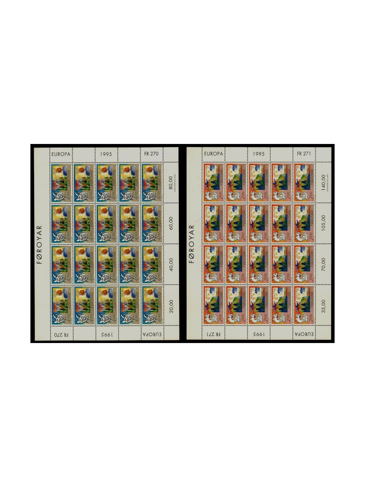 FAEROER 1995 Europa 2 MF MNH**