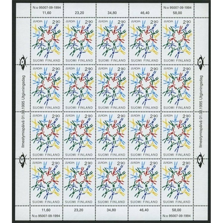 FINLAND 1995 Europe m/s MNH**