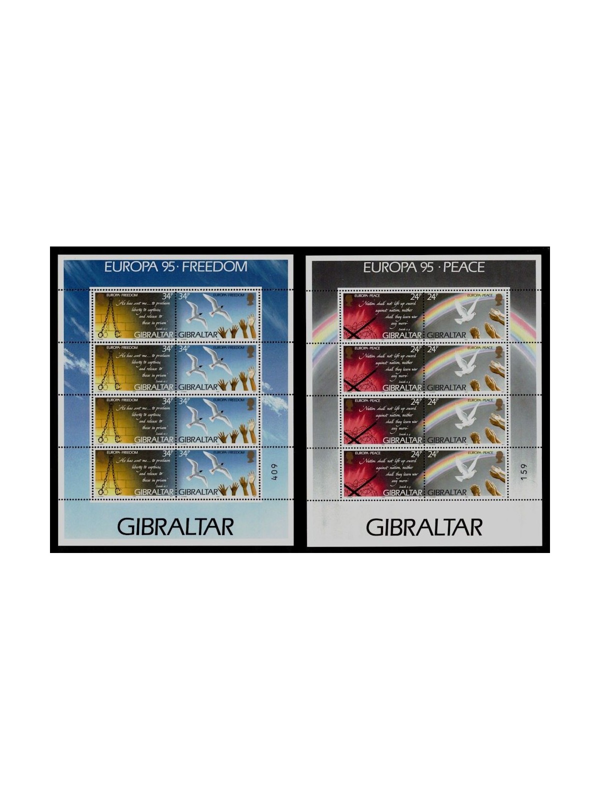 GIBILTERRA 1995 Europa 2 MF MNH**