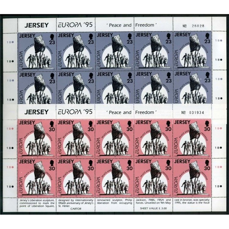 JERSEY 1995 Europa 2 MF MNH**