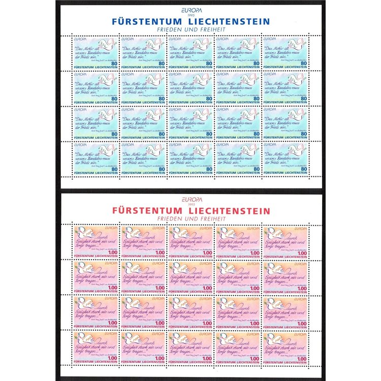 LIECHTENSTEIN 1995 Europe 2 m/s MNH**