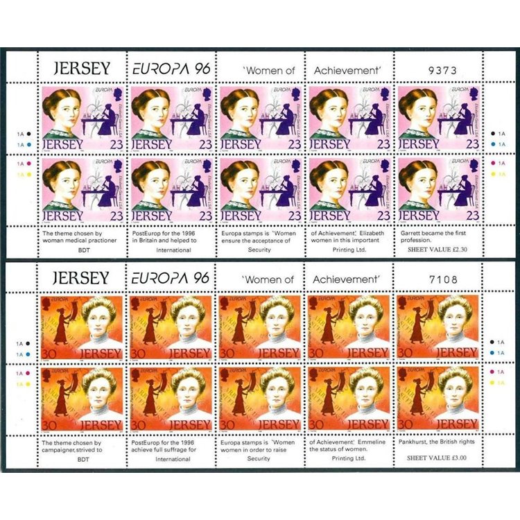 JERSEY 1996 Europe 2 m/s MNH**
