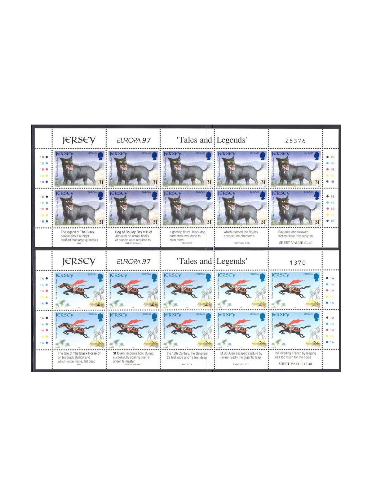 JERSEY 1997 Europa 2 MF MNH**