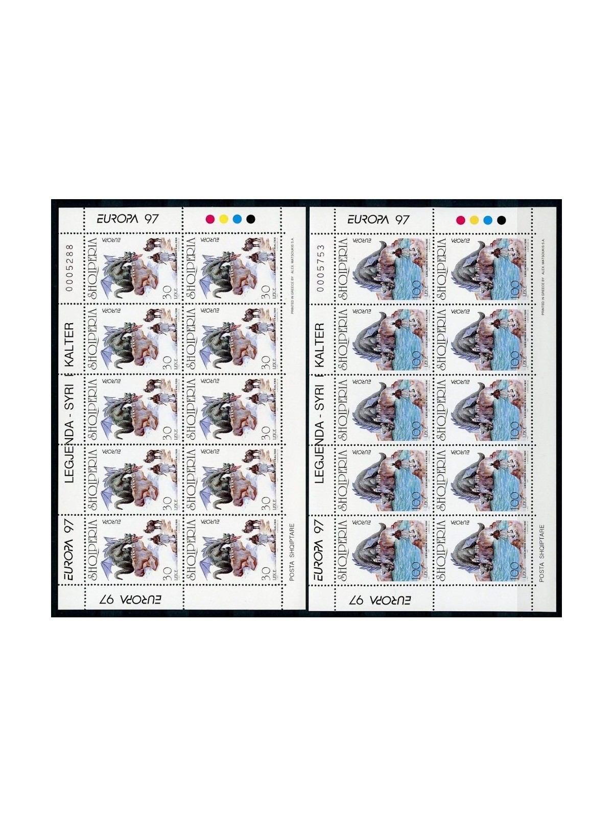 ALBANIA 1997 Europa 2 MF MNH**