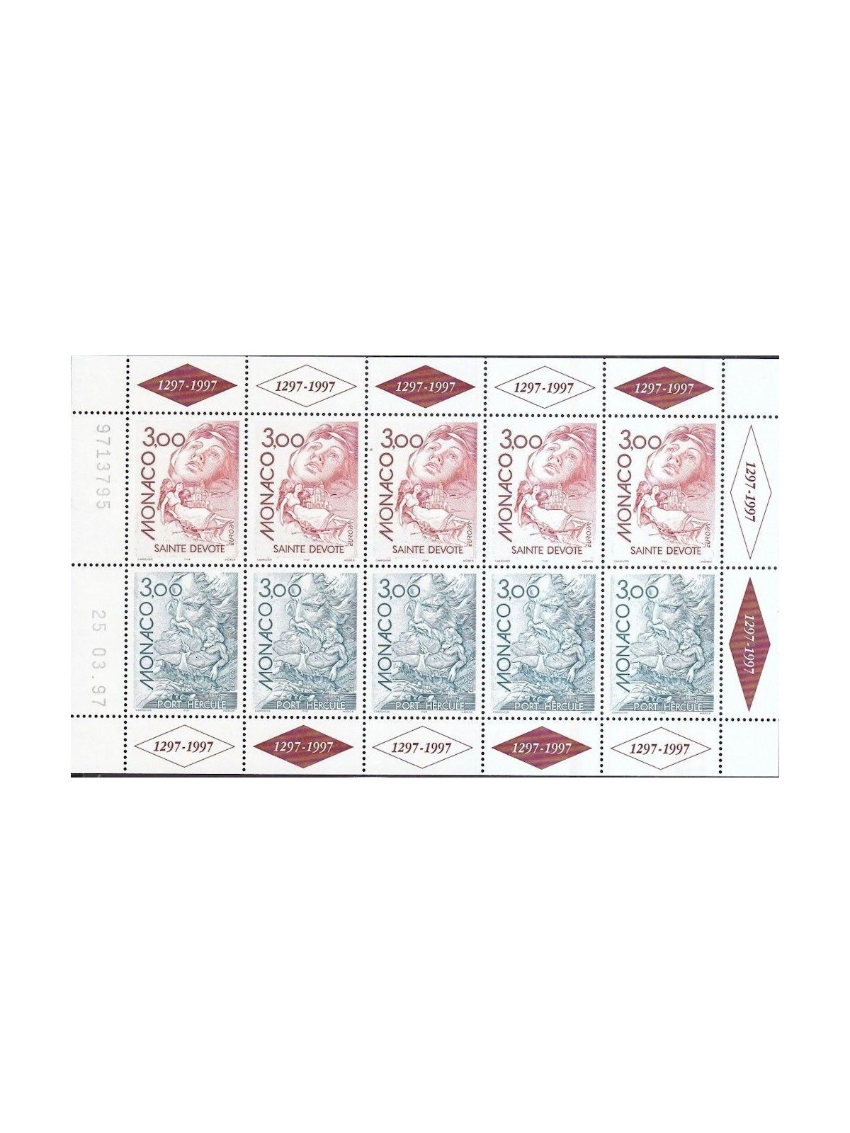 MONACO 1997 Europe m/s MNH**