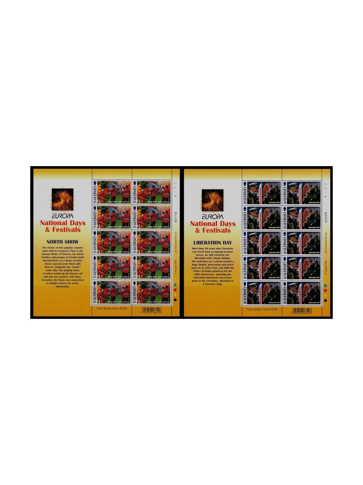 GUERNSEY 1998 Europa 2 MF MNH**