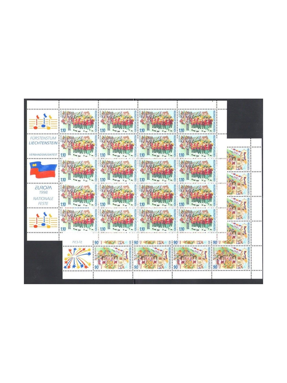 LIECHTENSTEIN 1998 Europa 2 MF MNH**