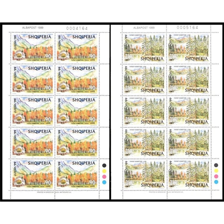 ALBANIA 1999 Europa 2 MF MNH**