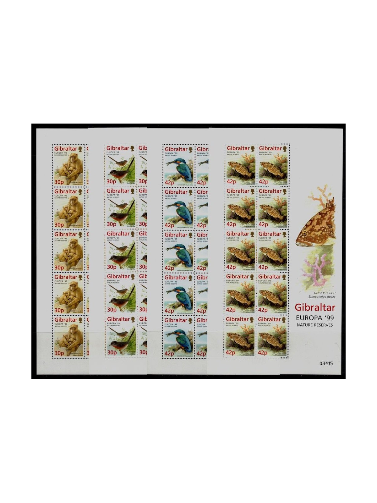 GIBRALTAR 1999 Europe 4 m/s MNH**