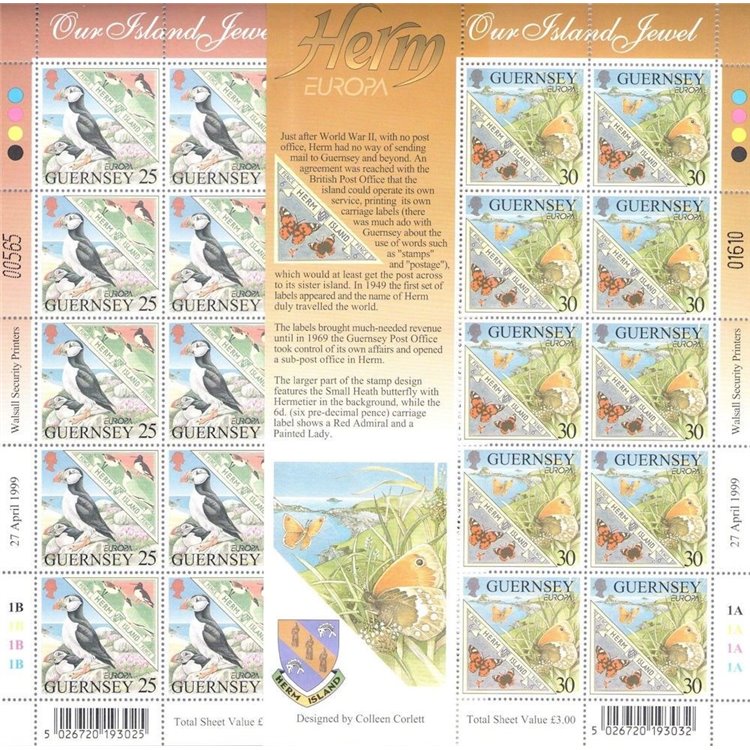 GUERNSEY 1999 Europe 2 m/s MNH**