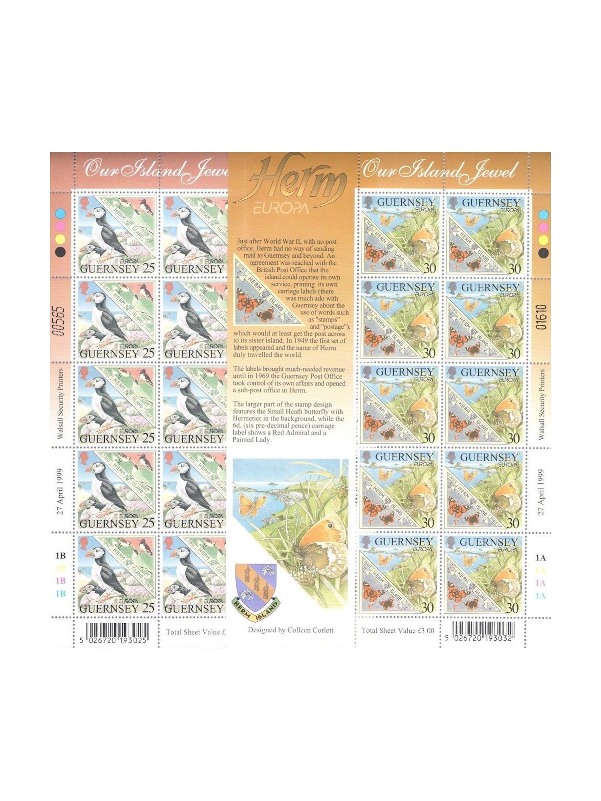 GUERNSEY 1999 Europa 2 MF MNH**