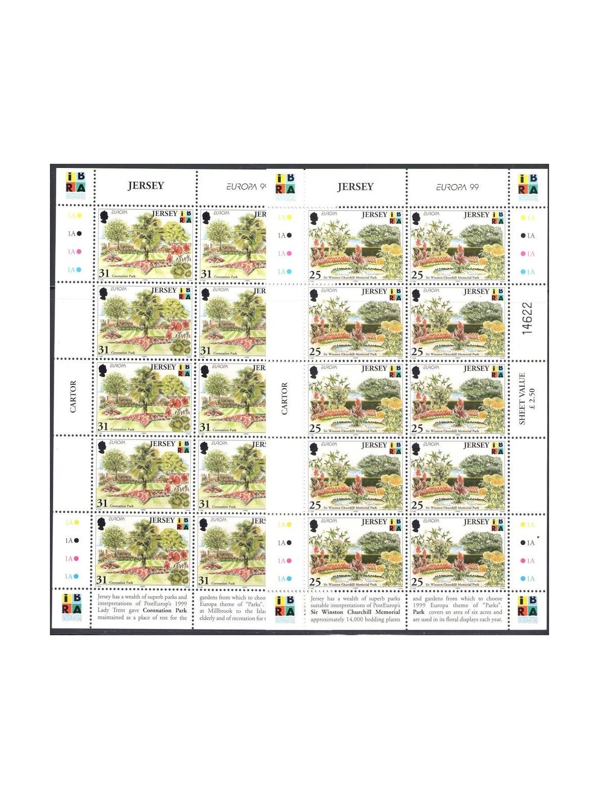 JERSEY 1999 Europa 2 MF MNH**