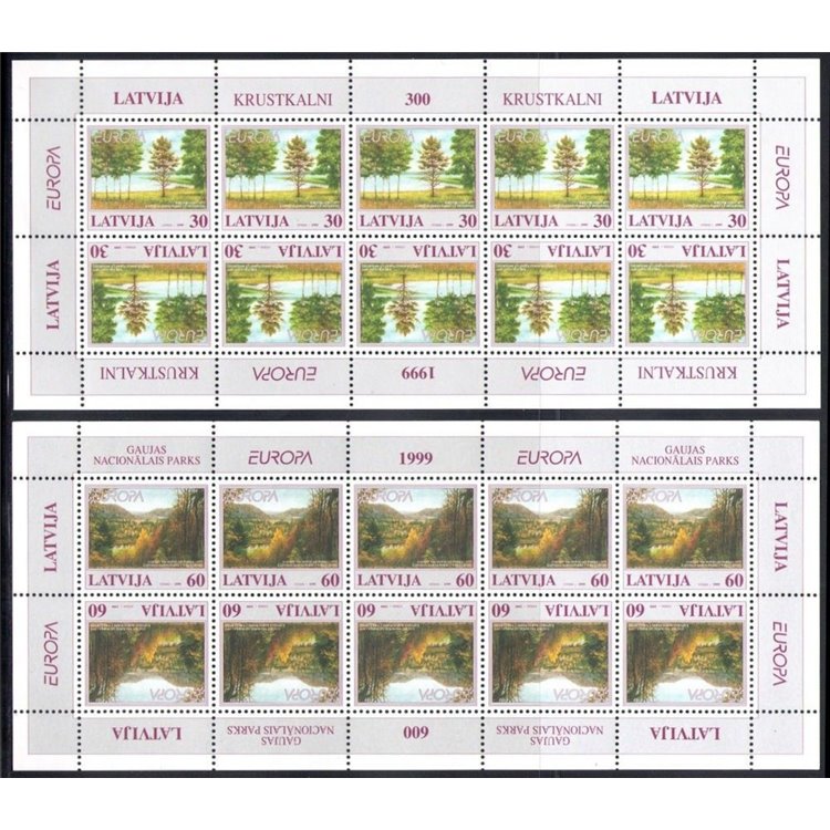 LETTONIA 1999 Europa 2 MF MNH**