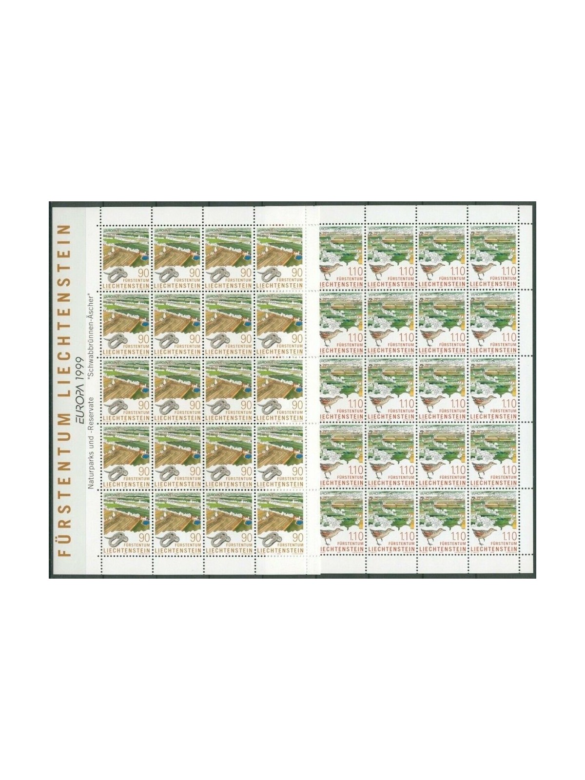 LIECHTENSTEIN 1999 Europa 2 MF MNH**