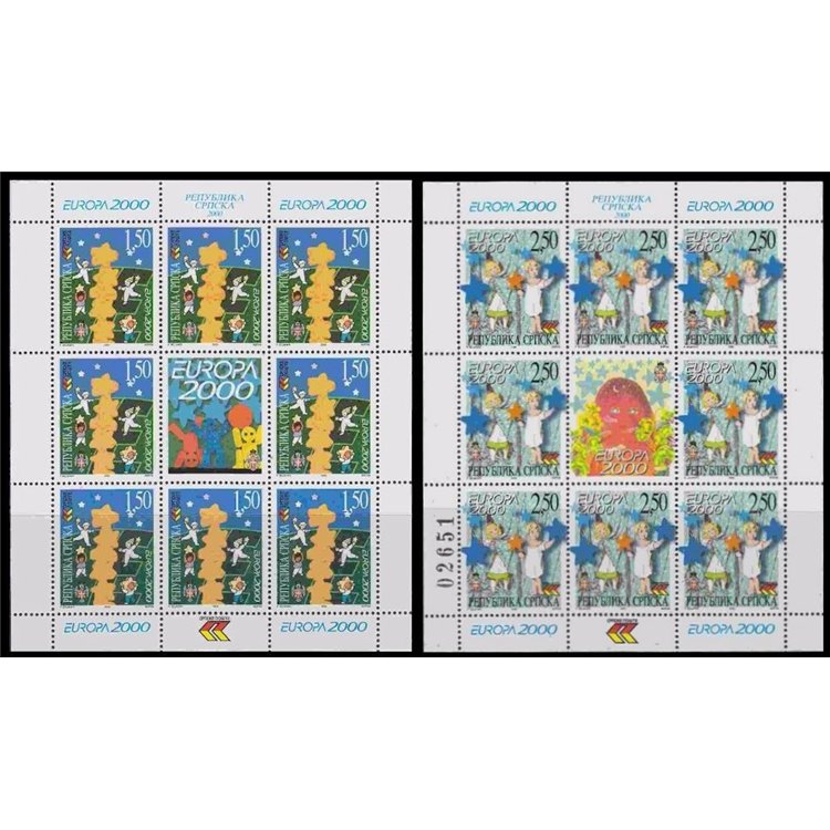 BOSNIA SERBA 2000 Europa 2 MF MNH**