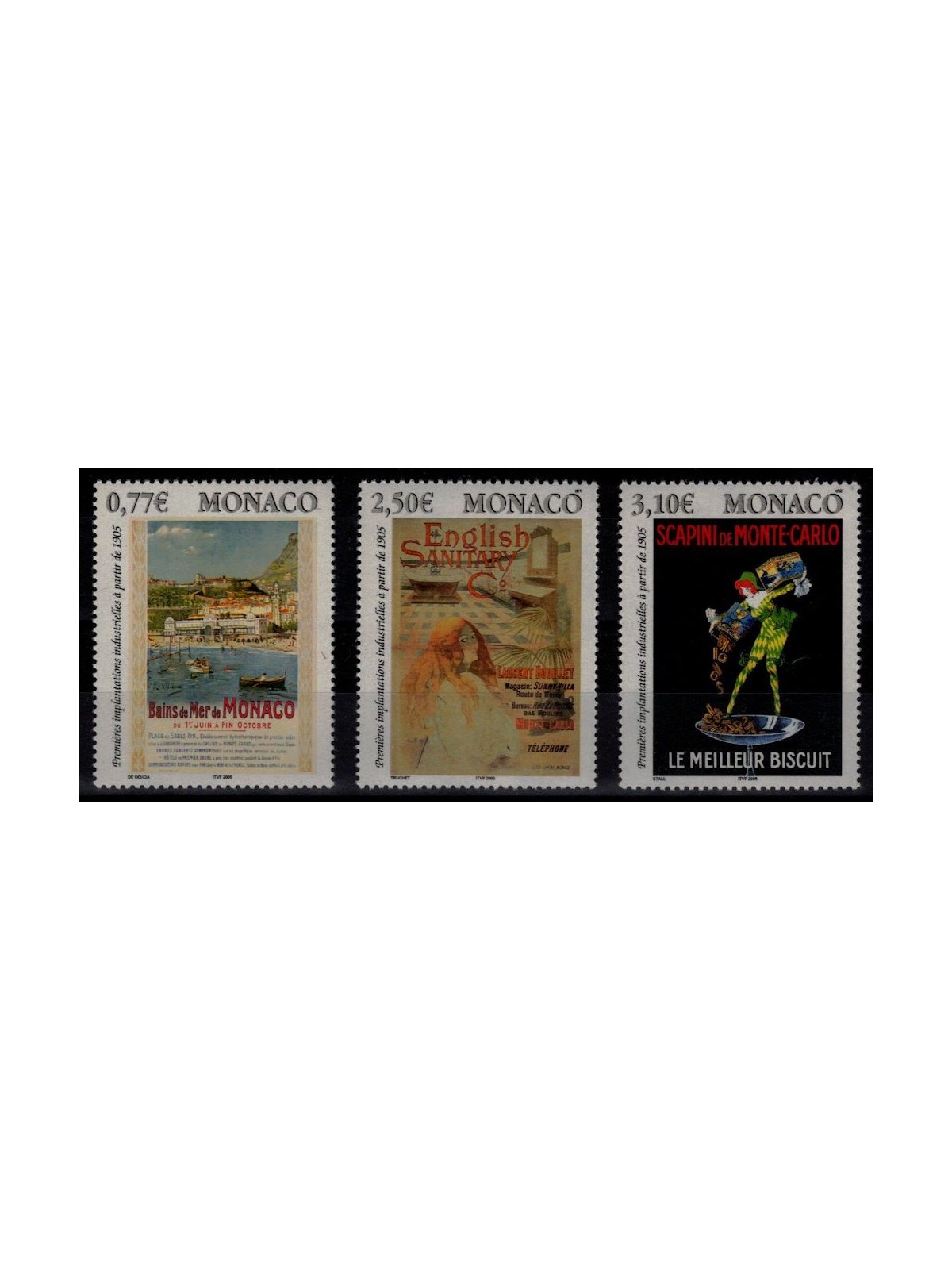 MONACO 2005 Locandine pubblicitarie 3v MNH**