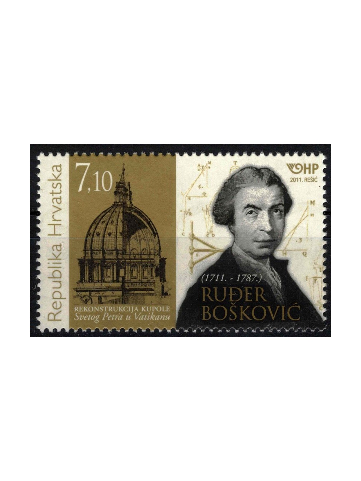 CROATIA 2011 Rugjer Josip Boskovic MNH**