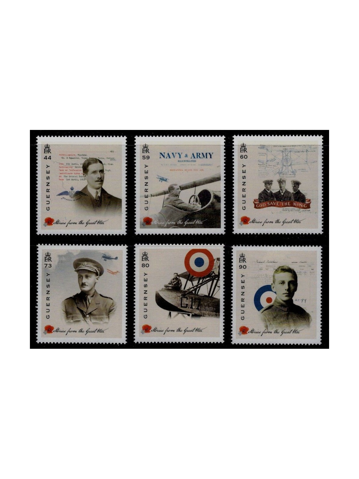 GUERNSEY 2017 Storie dalla Grande Guerra (IV) 6v MNH**