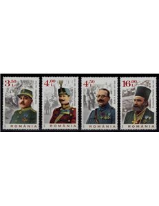 ROMANIA 2017 Eroi della 1ª guerra mondiale 4v MNH**