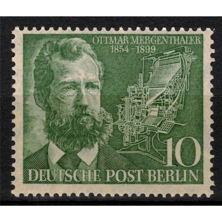BERLIN 1954 Ottmar Mergenthaler MNH**