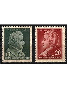 GERMANY DDR 1956 Wolfgang Amadeus Mozart 2v MNH**