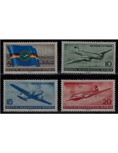 GERMANY DDR 1956 Beginning of civil flights 4v MNH**