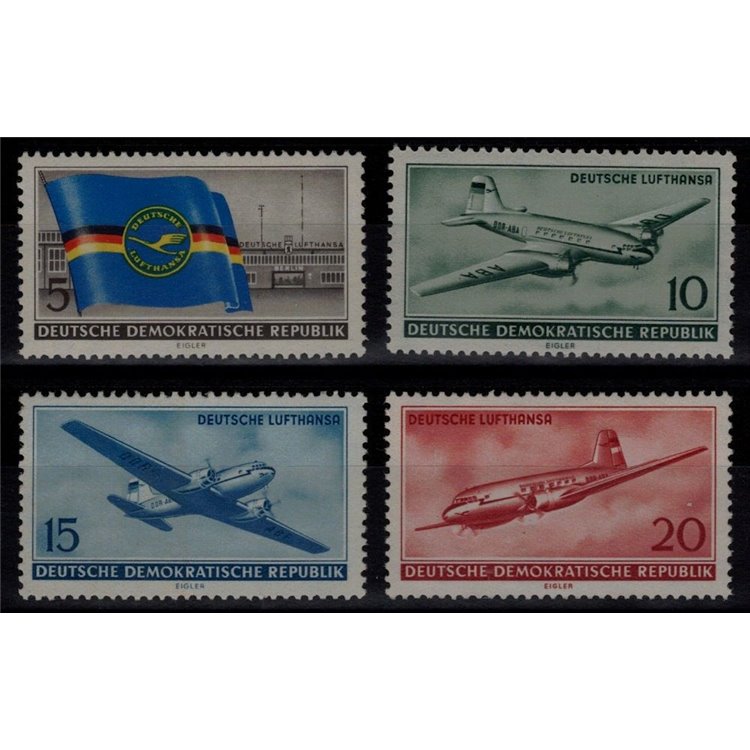 GERMANY DDR 1956 Beginning of civil flights 4v MNH**