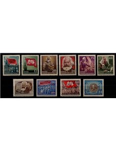 GERMANIA DDR 1953 Carlo Marx 10v MNG