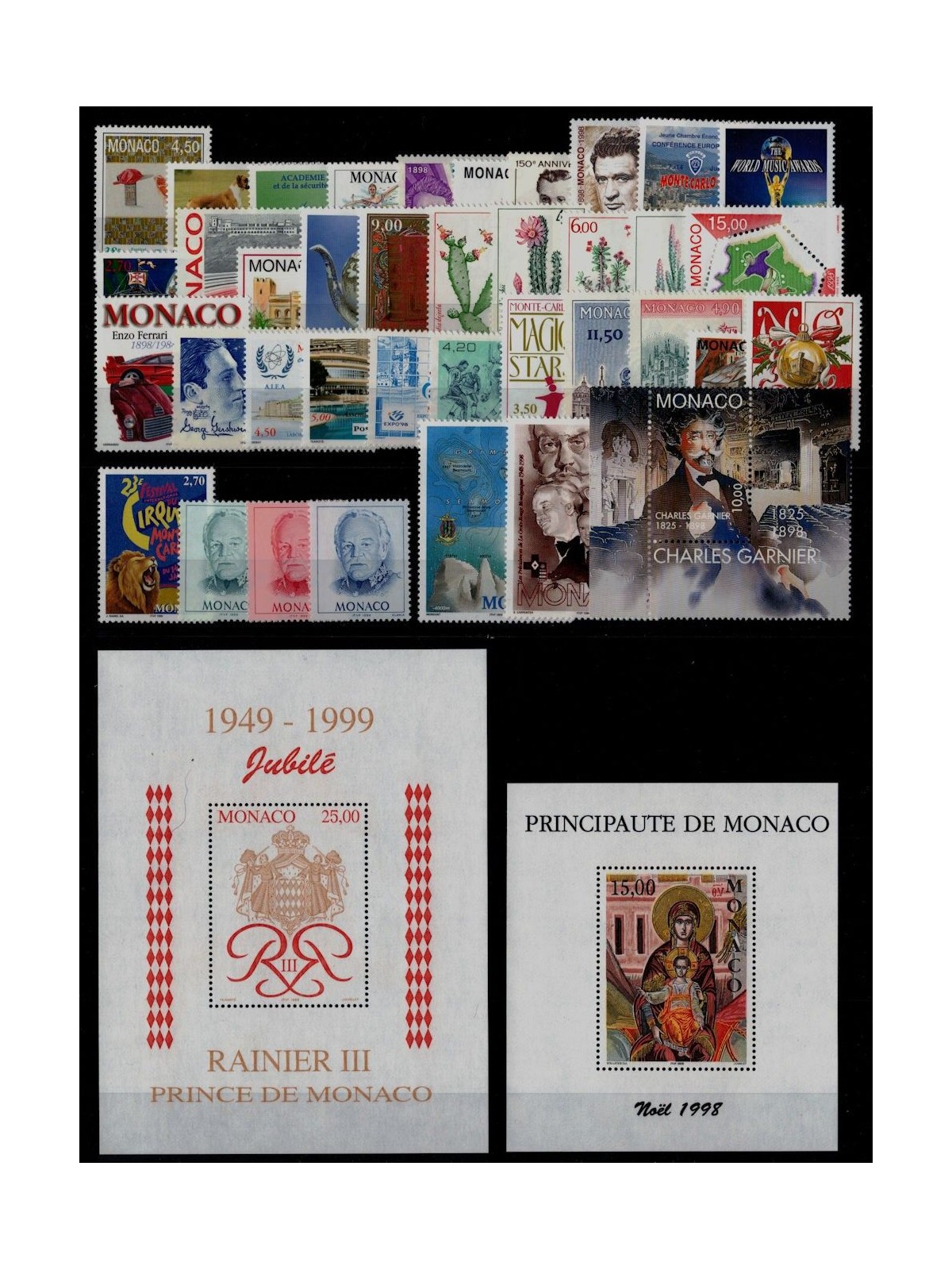 MONACO 1998 Complete Vintage 38v + 2 s/s MNH**