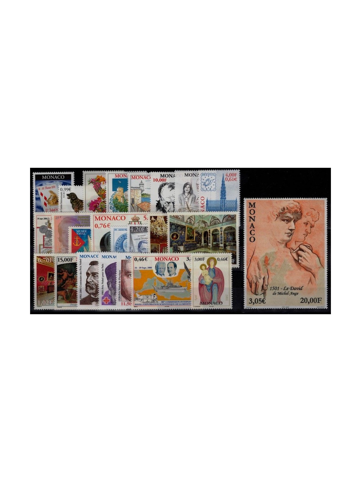 MONACO 2001 Annata Completa 24v MNH**