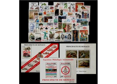 MONACO 2002 Complete Year 57v + 3 s/s MNH**