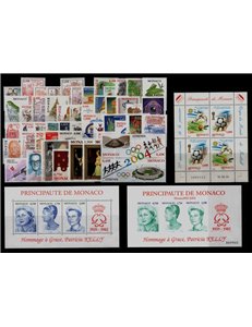 MONACO 2004 Complete Vintage 56v + 3 s/s MNH**